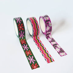 Washi Tape, Set of 3 | Wavy Daisy