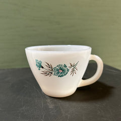 Flyby - Vintage Cup - Fire King Bonnie Blue Flower