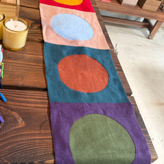 Circle Linen Table Runner - Large - Earthy - Danica Favorito
