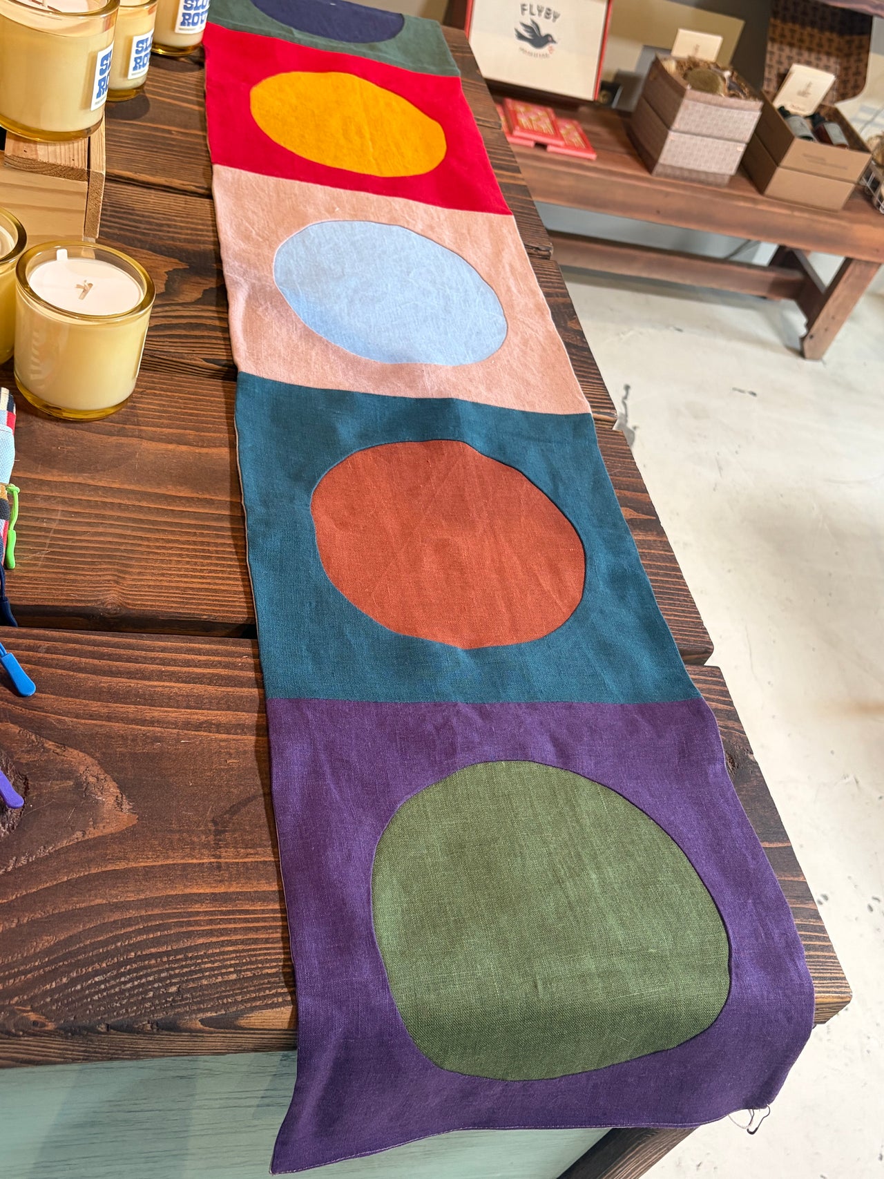 Circle Linen Table Runner - Large - Earthy - Danica Favorito