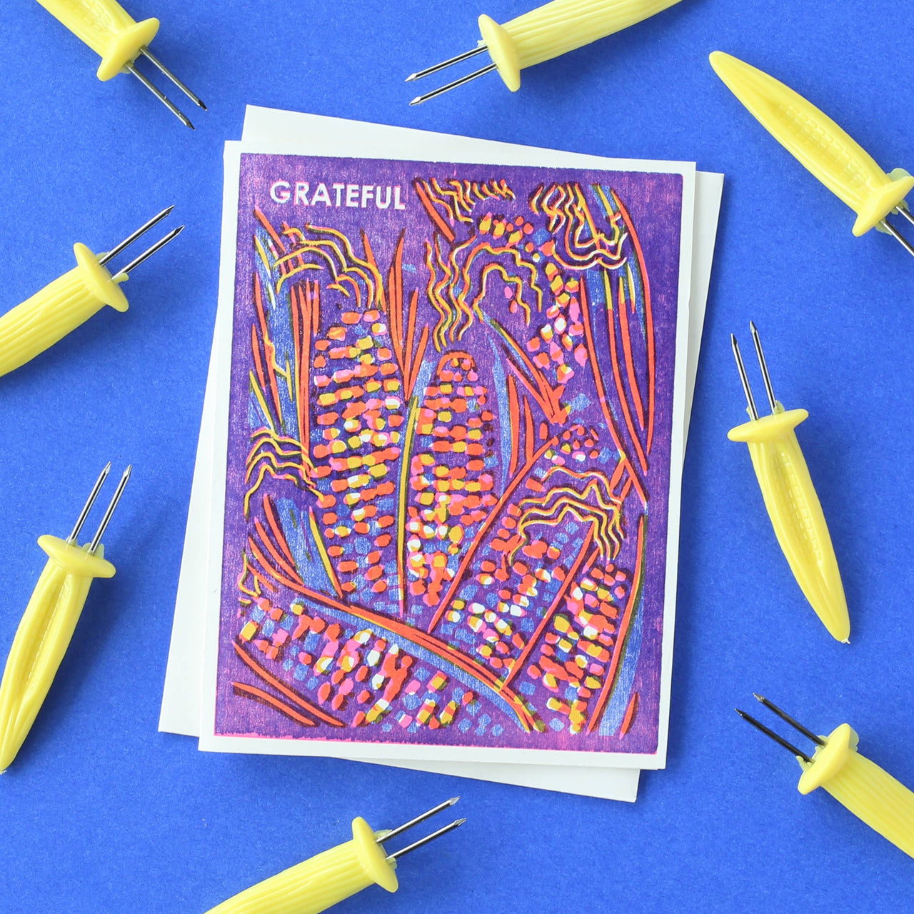 Grateful (Rainbow Corn) Gratitude Card