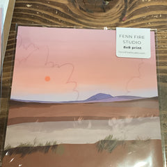 Fenn Fire Studio - Print 8”x8” - Between ABQ & Tucson