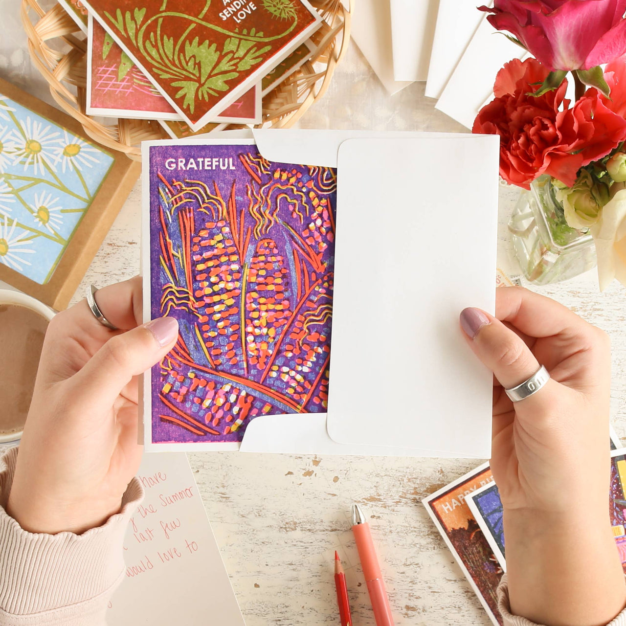 Grateful (Rainbow Corn) Gratitude Card