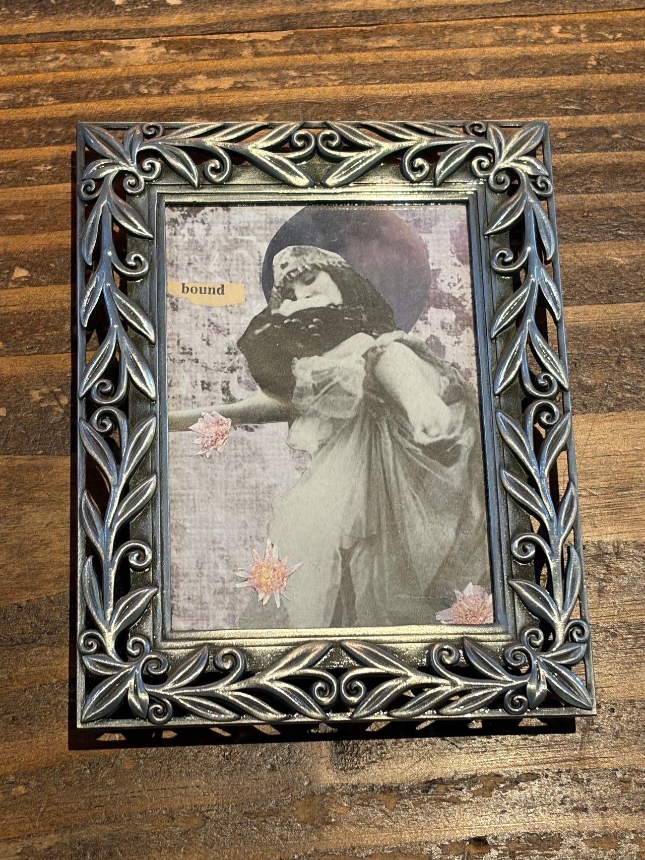Vintage Frame Original Collage - Bound