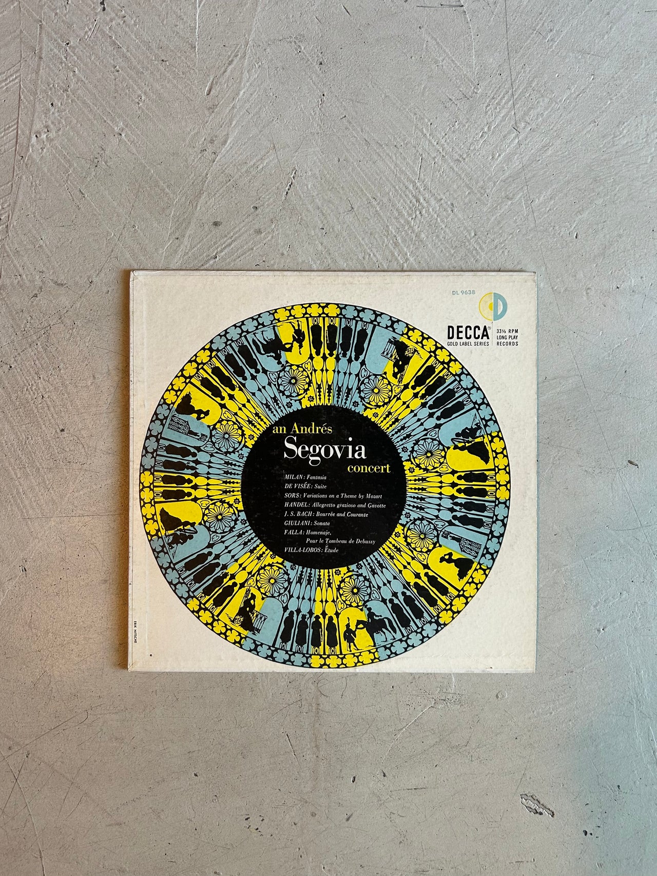 Flyby Provisions- Vintage Vinyl Record - “an Andres Segovia concert”