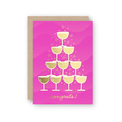 Half Pint Studio - Greeting Card - Congrats Champagne