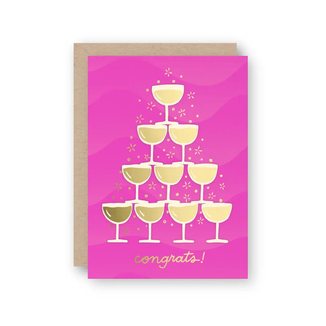 Half Pint Studio - Greeting Card - Congrats Champagne
