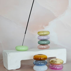 Glass Bubble Incense Holder : Orchid Translucent
