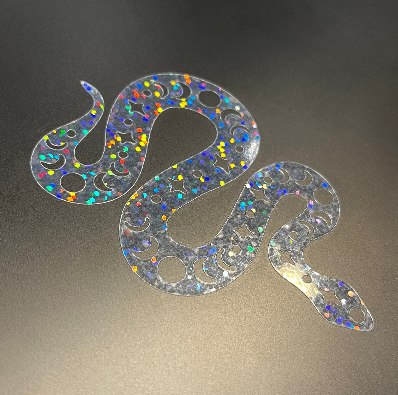Glitter Snake Window Decal