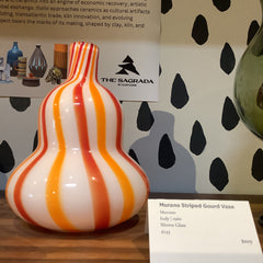 Clay + Coda - Mid Century Murano Striped Gourd Vase