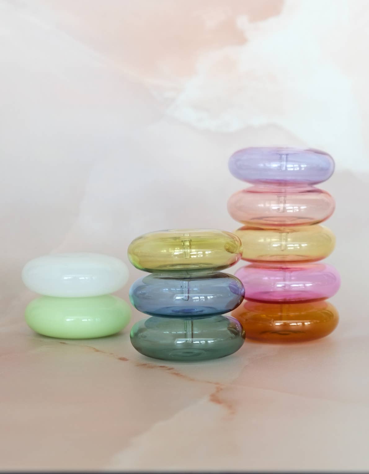 Glass Bubble Incense Holder : White Milk Glass