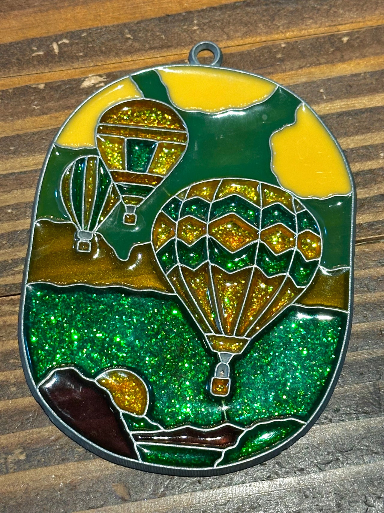 Hot Air Balloon Faux Stained Glass