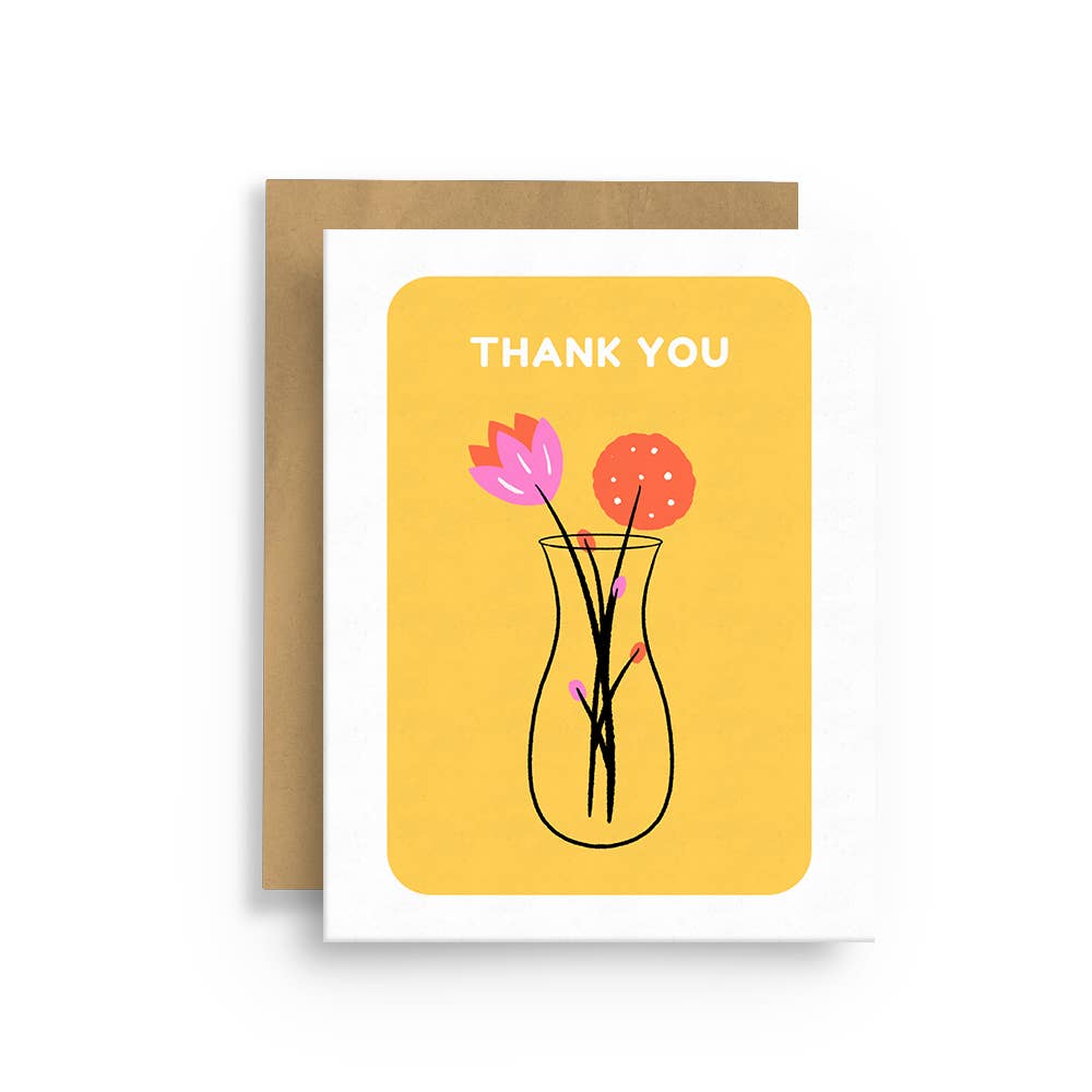 Squidly - Greeting Card - Thank You Flowers