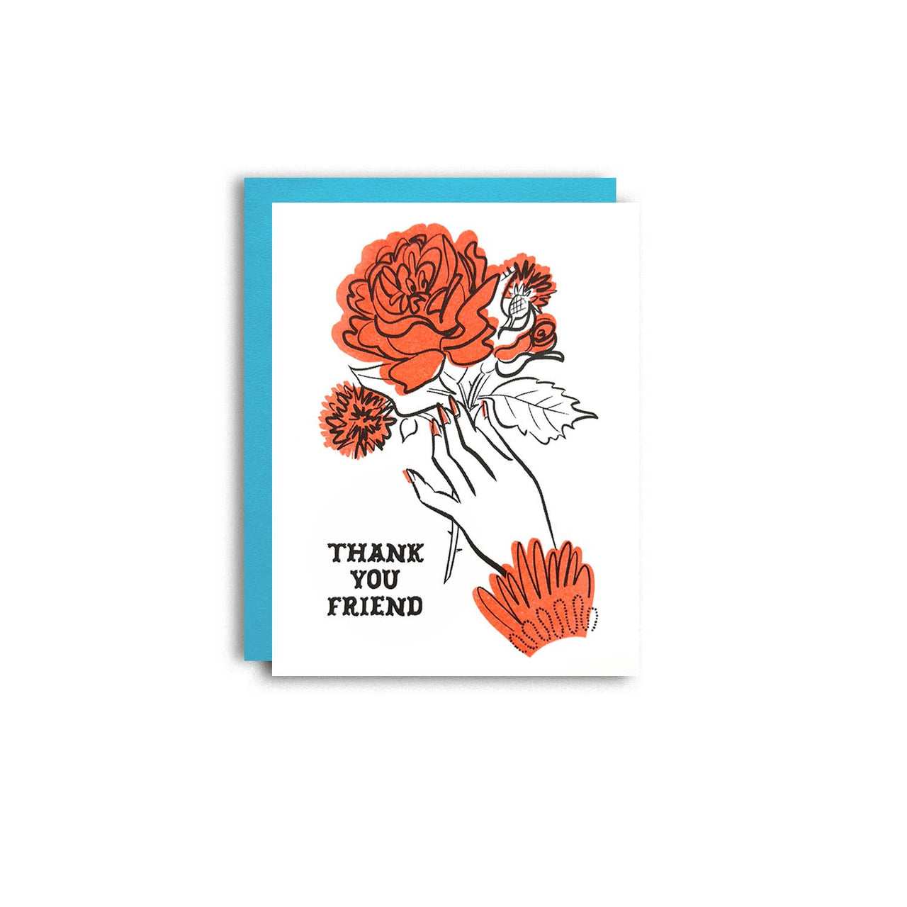 Thank you Friend - Risograph Greeting Card