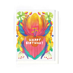 Iris Birthday - Folk Design Card