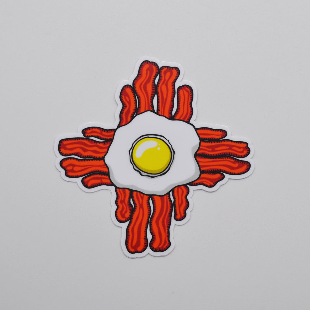 Metal - Eggs & Bacon Zia Sticker (Large)