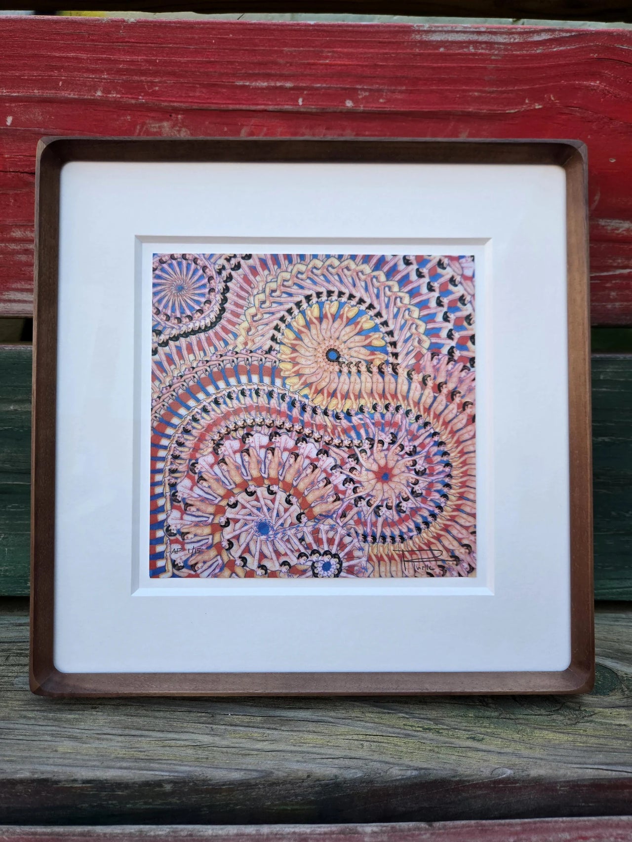 Patrick Turk - “Reincarnating No. 3” Framed Blotter Art