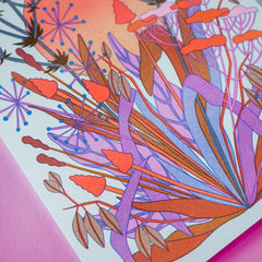 Autumn Moon - Risograph Art Print