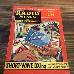 Vintage Books - 1930s Radio News Short Wave Radio magazine