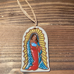 Little Clay Hen - Ornament - Our Lady of Guadalupe