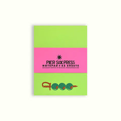 Salty Skewer Olive - Risograph 'Little Jotter' Notepad 