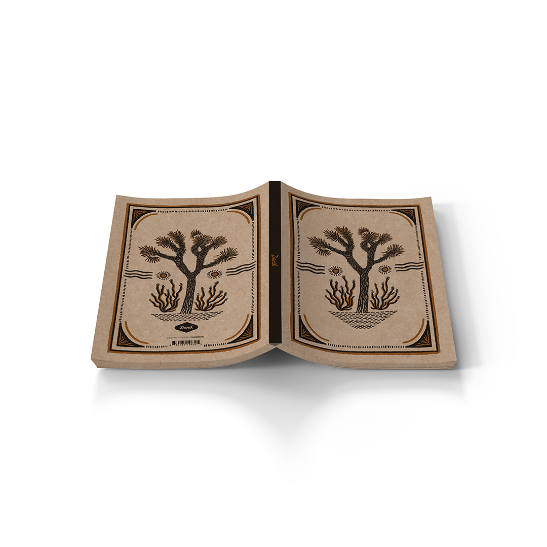 RaycoDesign — Desert Sunrise Kraft Classic Layflat Notebook