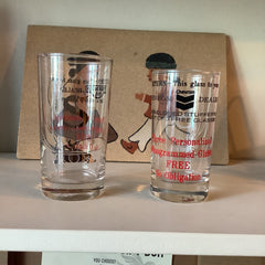 Vintage Glassware - Vintage Chevron Glass Cup