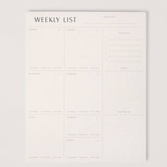 Wilde House Paper - Weekly List Pad