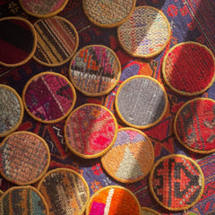 Brass Earth - Vintage Kilim Rug Coaster