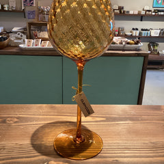 Clay + Coda- Item #112- XL Amber Optic Quilt Vase
