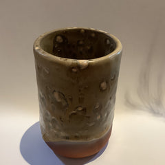 Ceramics By Marissa Wood - Ceramic Tea Cup - Spotted Green Glaze