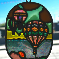 Hot Air Balloon Faux Stained Glass