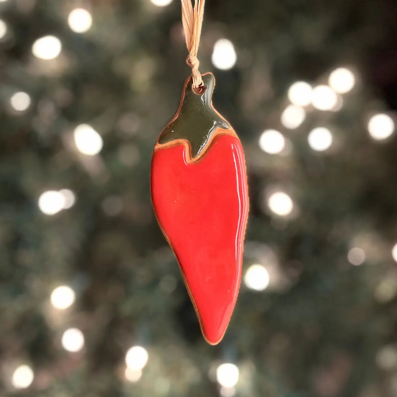 Little Clay Hen - Ornament - Red Chile