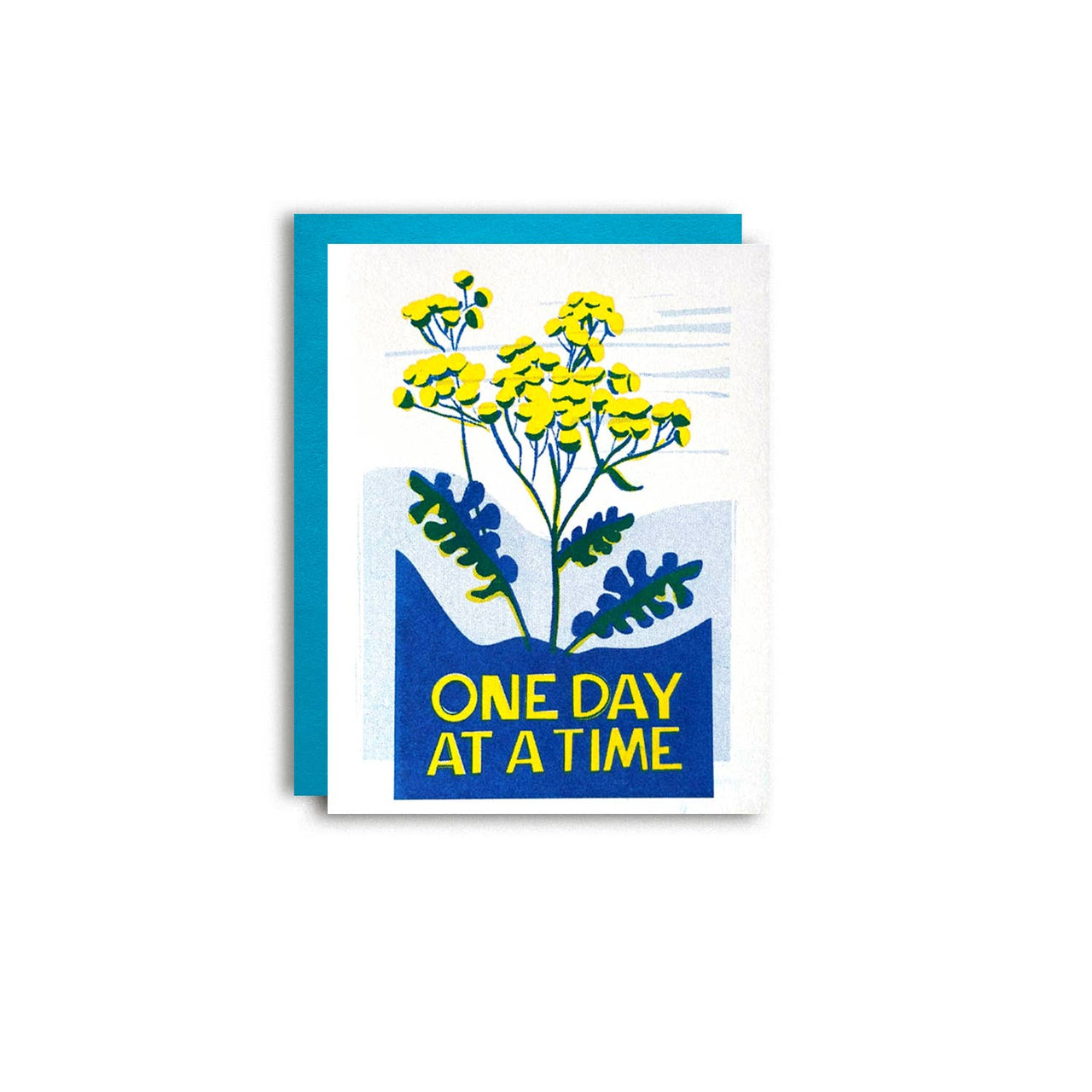 One Day at a Time Recovery Growth Risograph Card