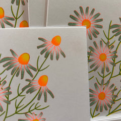 Tenderness & Care - Chamomile Risograph Greeting Card