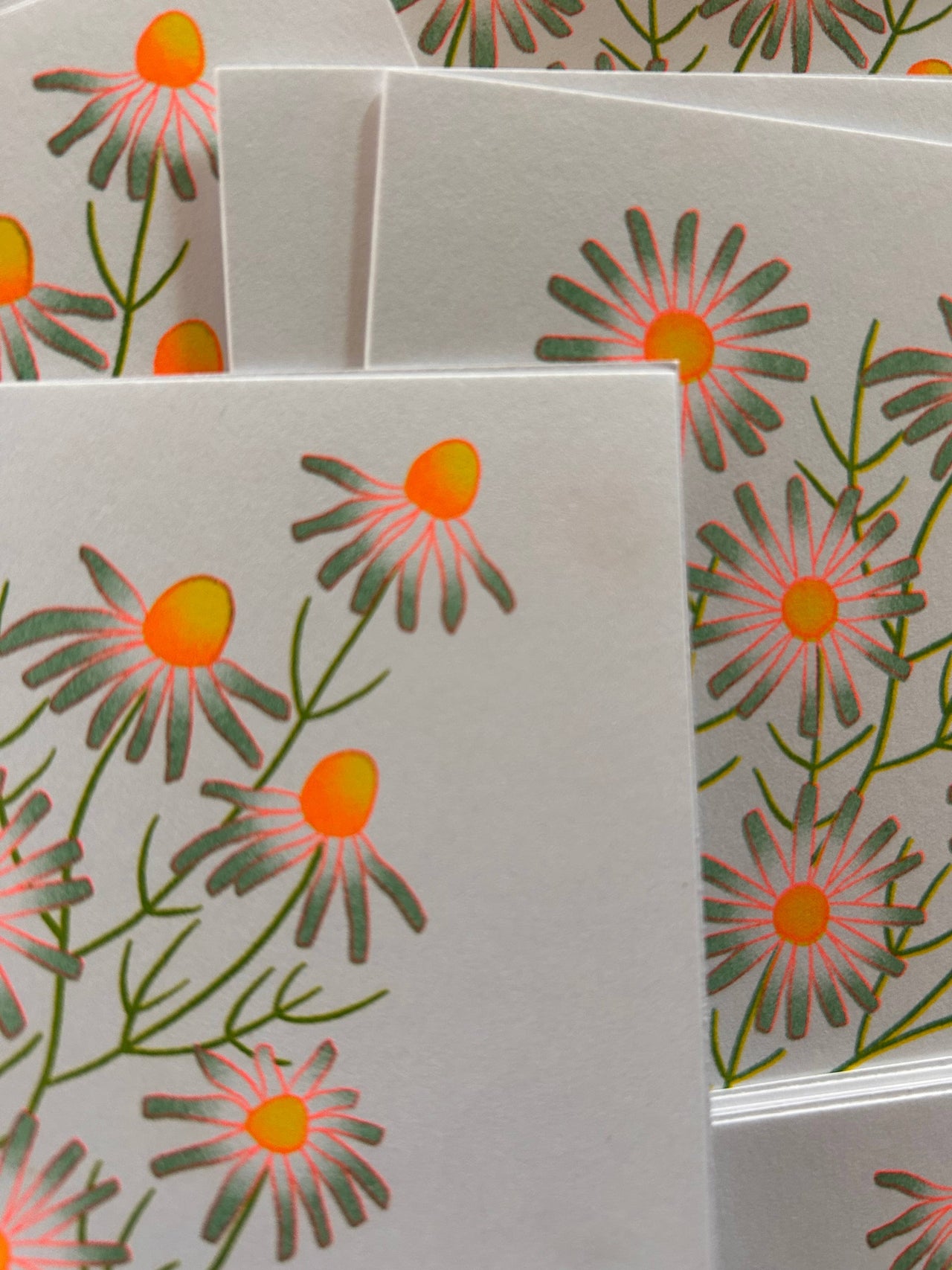Tenderness & Care - Chamomile Risograph Greeting Card