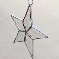 STAINED GLASS STARS - HANDMADE - FLAT       BEST SELLER!: ASSORTMENT OF COLORS