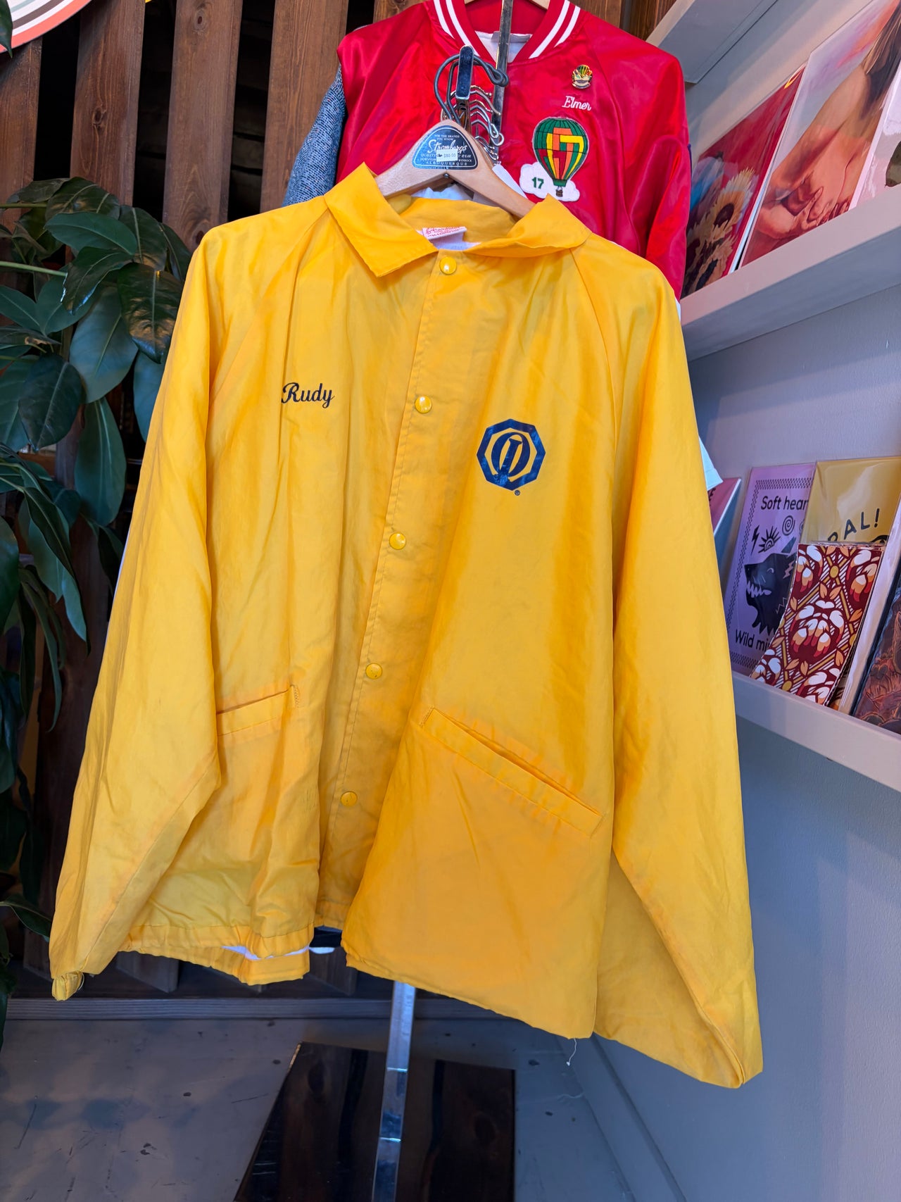 Vintage Yellow Balloon Fiesta Windbreaker Jacket