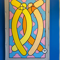 The Blue Wall - Alf De Nominator - No. 34 - 48”x32”