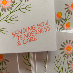 Tenderness & Care - Chamomile Risograph Greeting Card