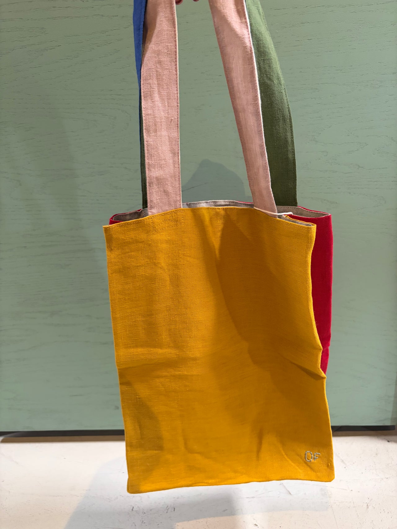 Linen Tote Bag: Salsa - Danica Favorito