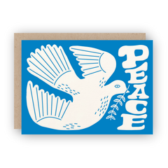 Peace Dove Letterpress Greeting Card