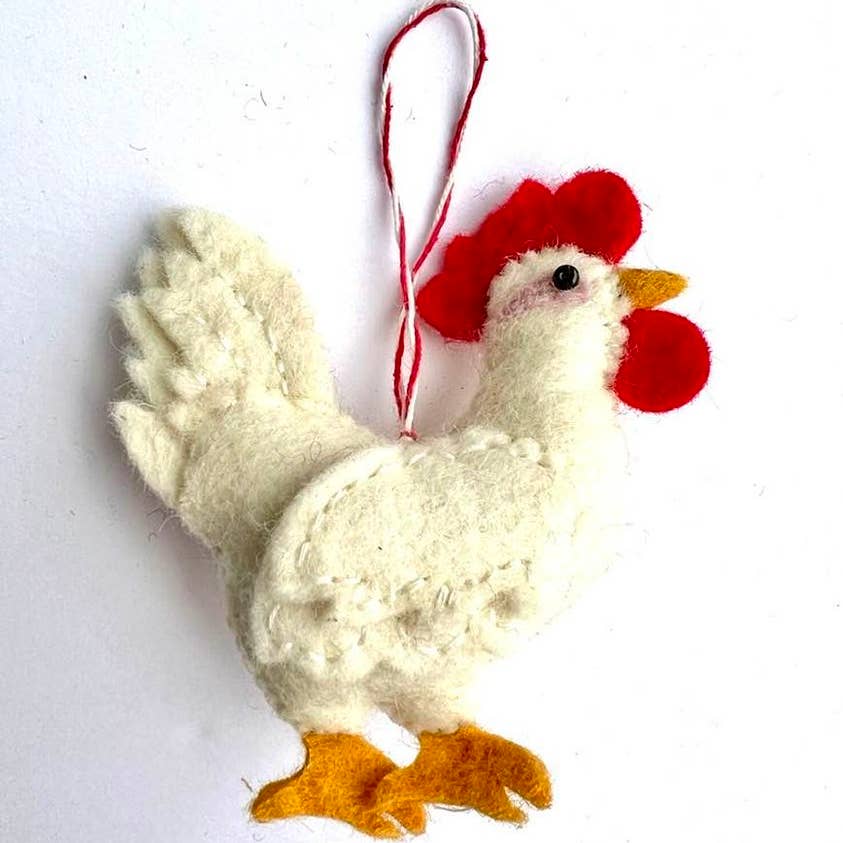 Winding Road - Felt Ornaments - Hen