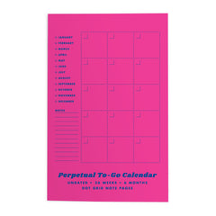 Next Chapter - Perpetual To-Go Calendar - Pink