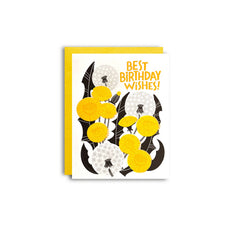 Dandelion Wishes Botanical Risograph Birthday Card