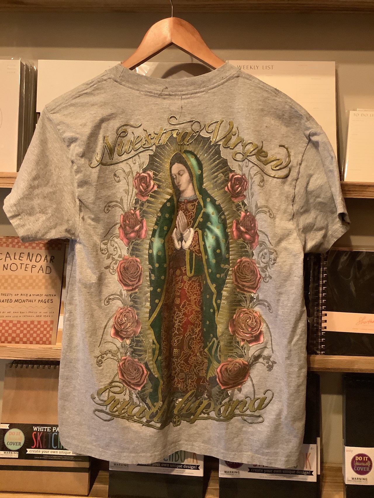 Vintage Clothing -  Guadalupana Virgin Mary tee  (grey)