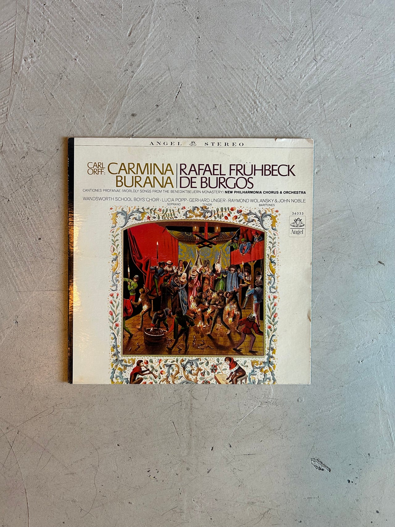 Flyby Provisions- Vintage Vinyl Record - “Carl Orff: Carmina Burana, Rafael Fruhbeck De Burgos”