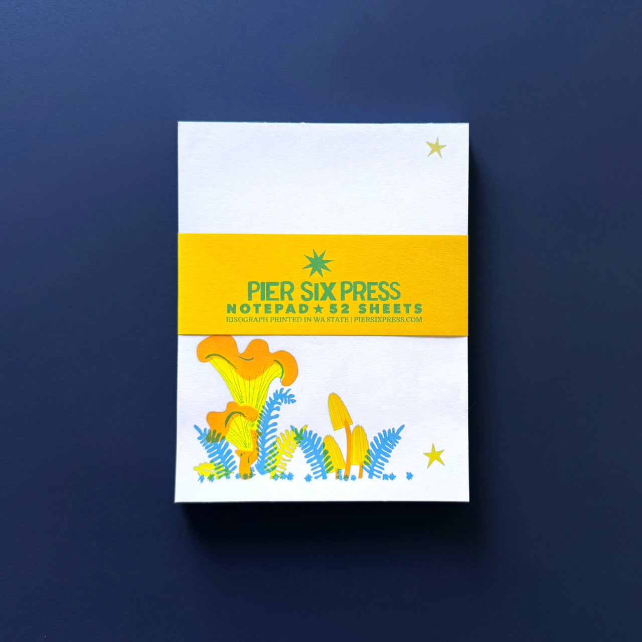 Mushroom Forest - Risograph 'Little Jotter' Notepad