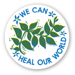 Eco Friendly We Can Heal Our World Die Cut Sticker