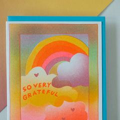 Grateful Sky - Risograph Greeting Card